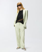 Sleeveless top with lace details -  | Pinko