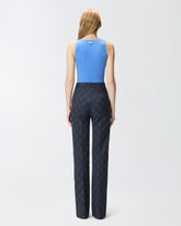 Ribbed sleeveless top with monogram -  | Pinko