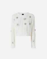 Perforierter Pullover mit Schmuckdetails -  | Pinko