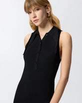 Long ribbed dress with bandana collar -  | Pinko