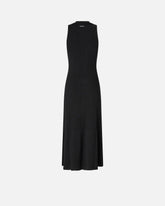 Long ribbed dress with bandana collar -  | Pinko