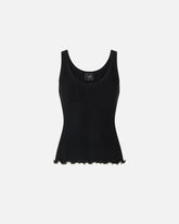Ribbed vest top with logo -  | Pinko