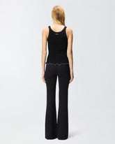 Ribbed vest top with logo -  | Pinko