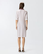 Midi shirt dress with tie print -  | Pinko