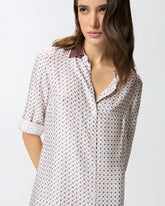 Midi shirt dress with tie print -  | Pinko