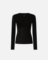 Sweater with open V-neck -  | Pinko