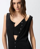 Knitted vest top with mother-of-pearl buttons -  | Pinko