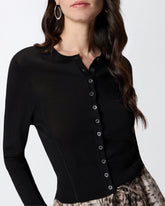 Cardigan with mother-of-pearl buttons -  | Pinko