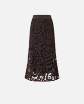 Geometric crocheted midi skirt -  | Pinko