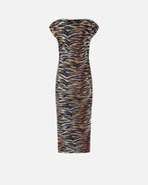 Sheath midi dress with animal print -  | Pinko