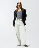 Jeans with contrasting fold-down waist -  | Pinko