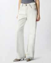 Jeans with contrasting fold-down waist -  | Pinko