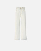 Jeans with contrasting fold-down waist -  | Pinko
