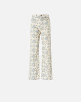 Wide-leg trousers with Cottage Flower print -  | Pinko