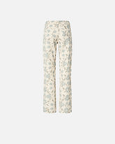 Wide-leg trousers with Cottage Flower print -  | Pinko