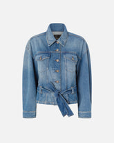 Denim jacket with belt -  | Pinko
