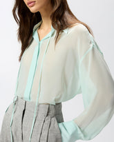 Transparent shirt in chiffon -  | Pinko