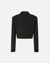 Cropped jacket with satin details -  | Pinko