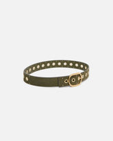 Leather belt with eyelets, 4cm -  | Pinko