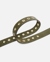 Leather belt with eyelets, 4cm -  | Pinko