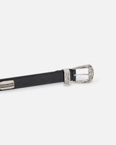 Texan belt in crocodile-print leather, 3 cm -  | Pinko