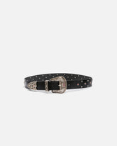 Leather belt with studs, 4 cm -  | Pinko