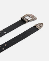 Leather belt with studs, 4 cm -  | Pinko