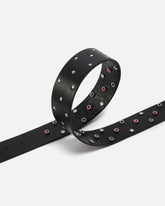 Leather belt with studs, 4 cm -  | Pinko