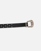Leather belt with studs, 4 cm -  | Pinko