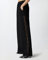 Denim jeans with lace side band -  | Pinko