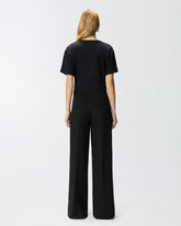 T-shirt with draping and gold detail -  | Pinko