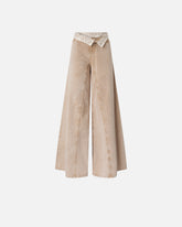 Brown jeans with lace at the waist -  | Pinko