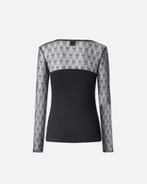 Jersey sweater with Love Birds logo lace -  | Pinko