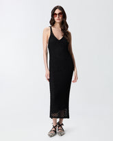Midikleid in Häkeloptik mit Pailletten -  | Pinko