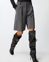 Bermudashorts aus Frescolana mit sartoriellen Falten -  | Pinko