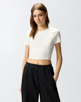 Bustier top with short sleeves -  | Pinko