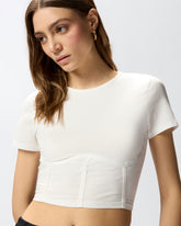 Bustier top with short sleeves -  | Pinko