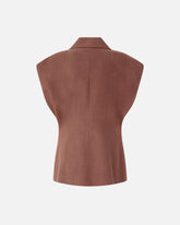 Sleeveless rustic-effect jacket -  | Pinko