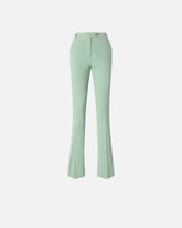 Trousers in linen blend with pressed pleat -  | Pinko