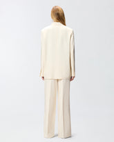 Single-breasted jacket with a rustic effect -  | Pinko