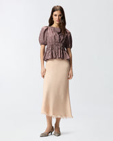 Midi skirt in linen blend with belt -  | Pinko