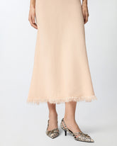 Midi skirt in linen blend with belt -  | Pinko