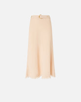 Midi skirt in linen blend with belt -  | Pinko