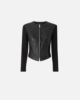 Leather bustier jacket with zip -  | Pinko