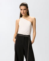 One-shoulder top with knot detail -  | Pinko