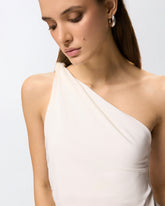 One-shoulder top with knot detail -  | Pinko