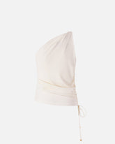 One-shoulder top with knot detail -  | Pinko