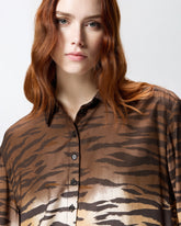 Cropped shirt with animal print -  | Pinko