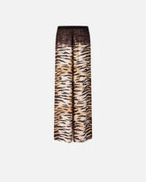 Fluid trousers with tiger print -  | Pinko