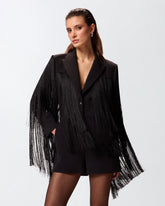 Short playsuit with all-over fringe detailing -  | Pinko